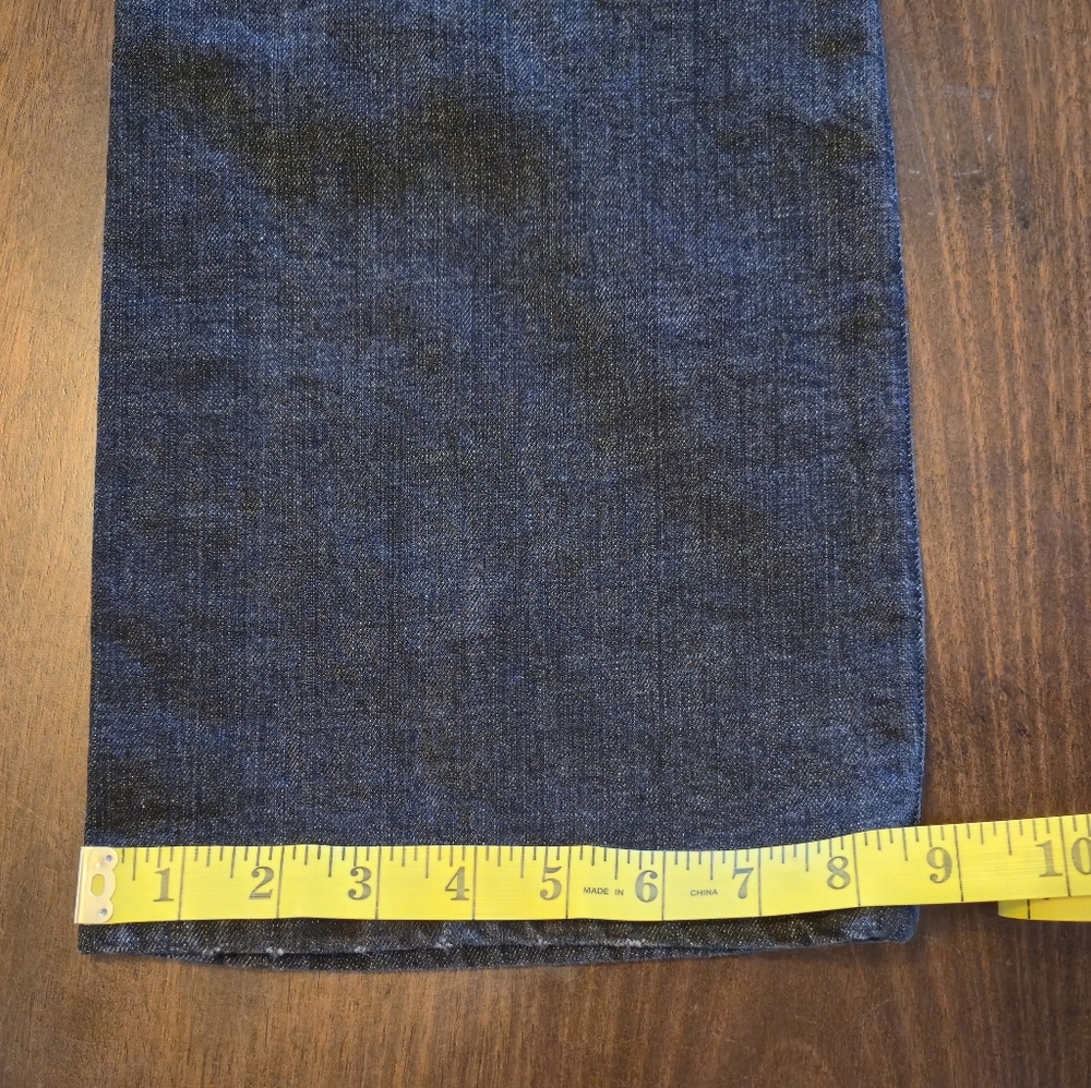 Bisou Bisou "Bisou Basic Med Black Wash" Flare Wide‎ Leg Jeans Size 10 - Picture 11 of 12